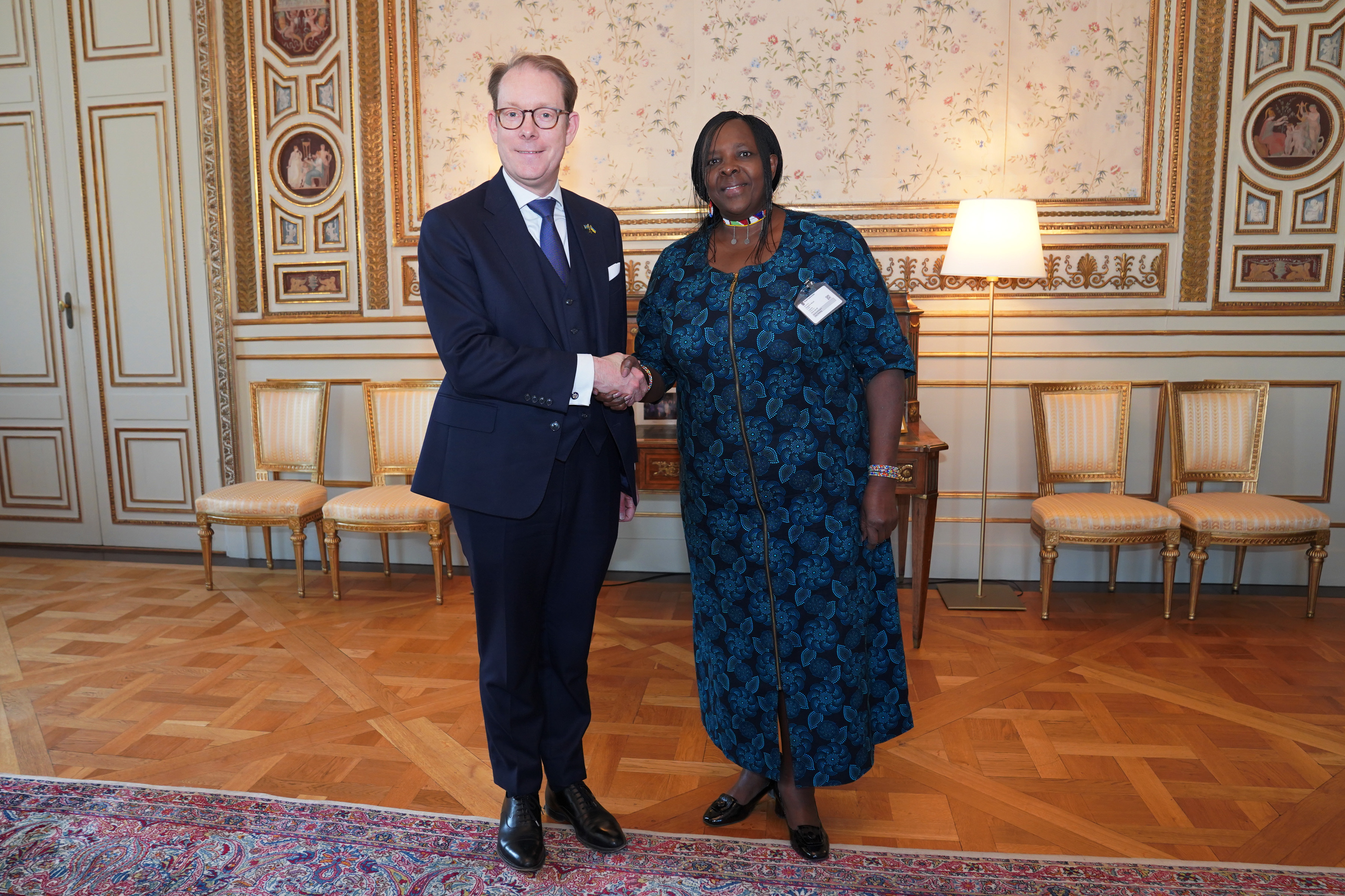 H.E Ambassador Angeline K. Musili, MBS, Courtesy Call to H.E. Tobias Billströms, Minister for Foreign Affairs of the Kingdom of Sweden, on 8th April 2024.